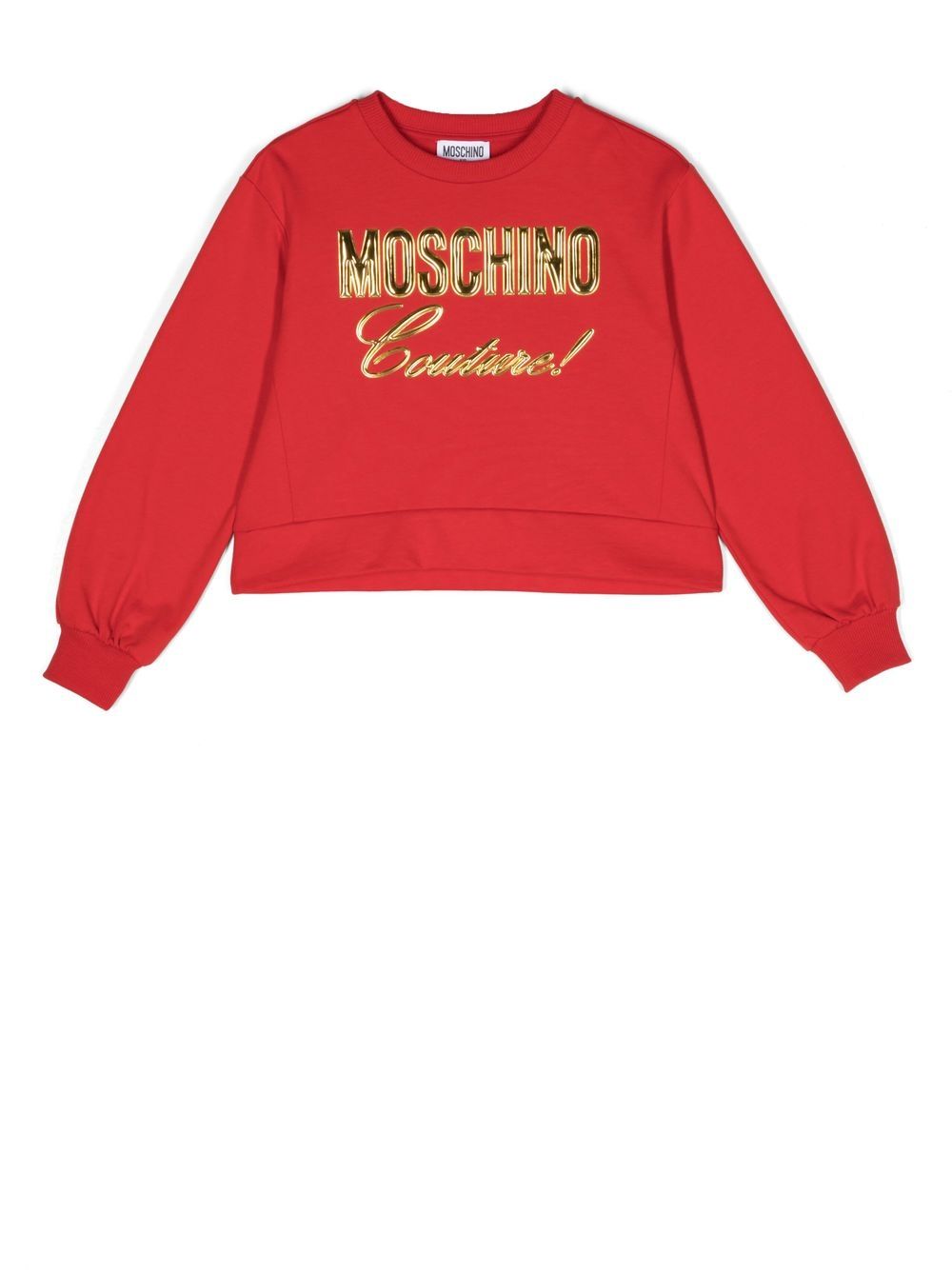 Moschino Kids debossed-logo crew-neck sweatshirt - Red von Moschino Kids