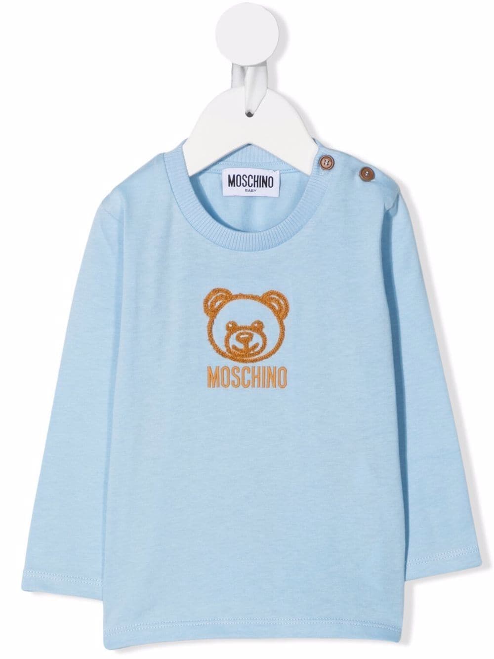Moschino Kids embroidered Teddy bear T-shirt - Blue von Moschino Kids