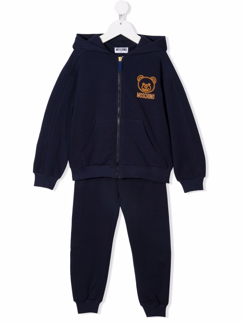 Moschino Kids embroidered-Teddy tracksuit set - Blue von Moschino Kids