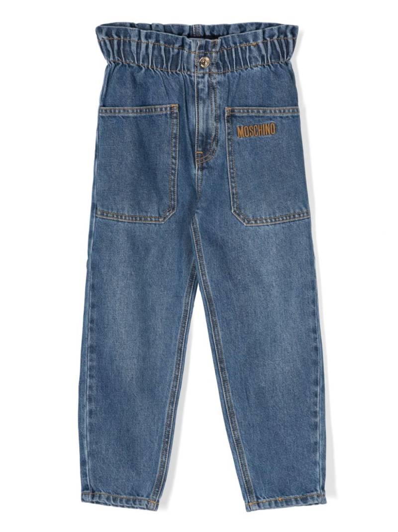 Moschino Kids embroidered-logo jeans - Blue von Moschino Kids