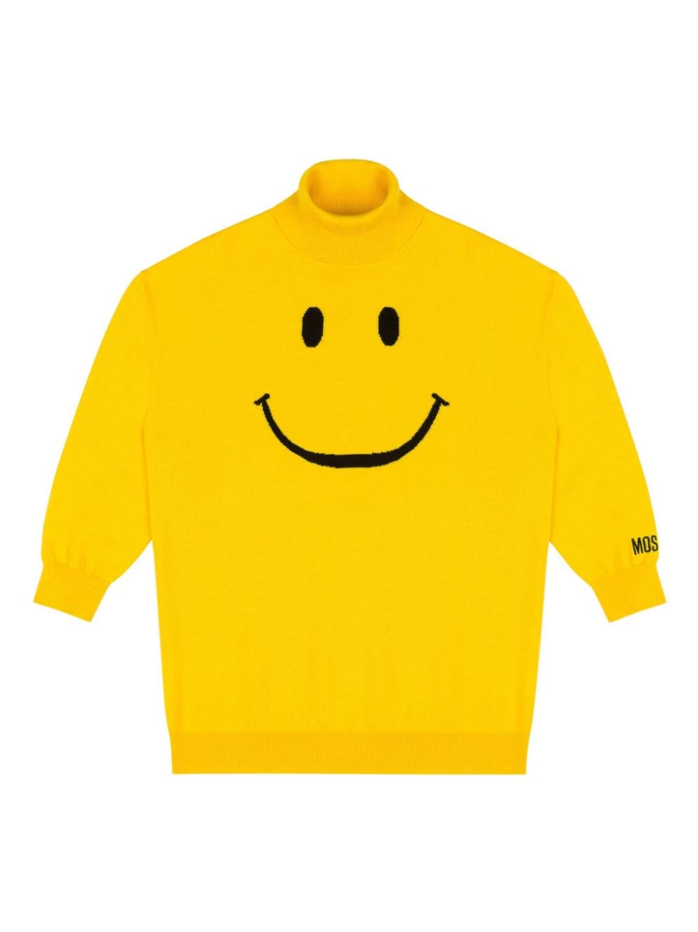 Moschino Kids embroidered motif high neck top - Yellow von Moschino Kids