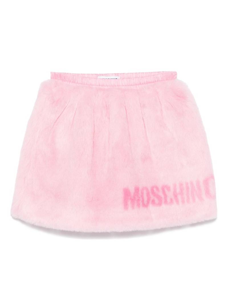 Moschino Kids faux-fur skirt - Pink von Moschino Kids