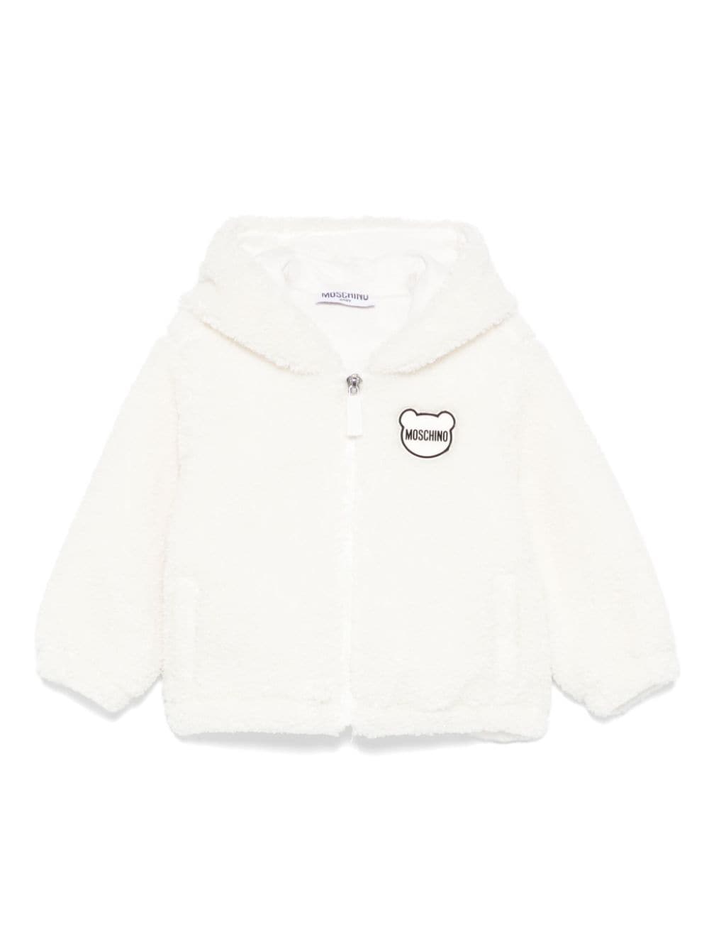 Moschino Kids faux-shearling jacket - White von Moschino Kids