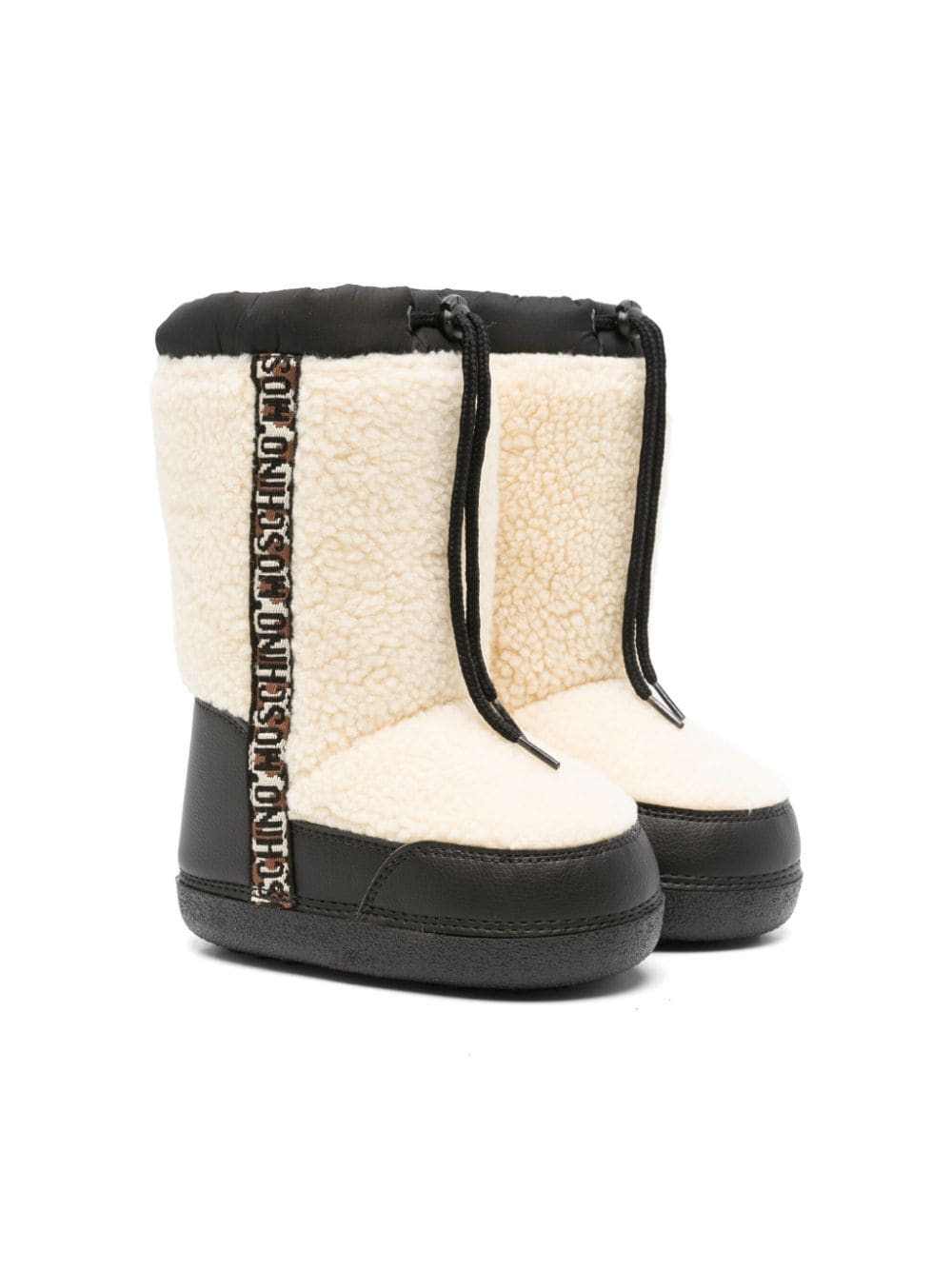 Moschino Kids faux-shearling snow boots - Neutrals von Moschino Kids