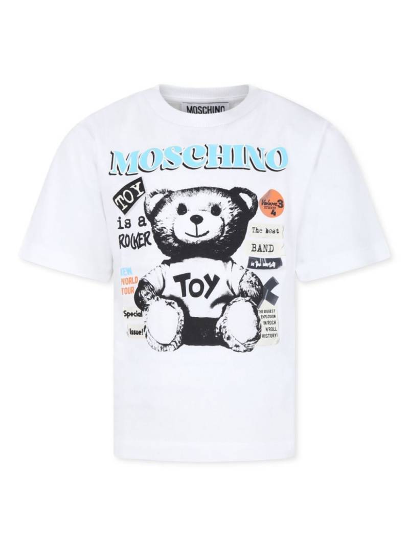 Moschino Kids graphic-print cotton T-shirt - White von Moschino Kids