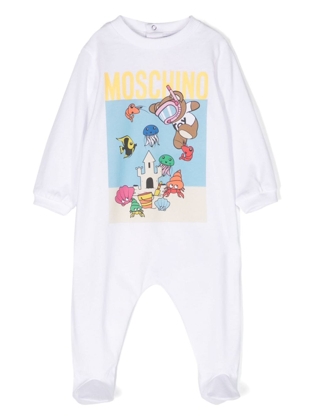 Moschino Kids graphic-print cotton pajama - White von Moschino Kids