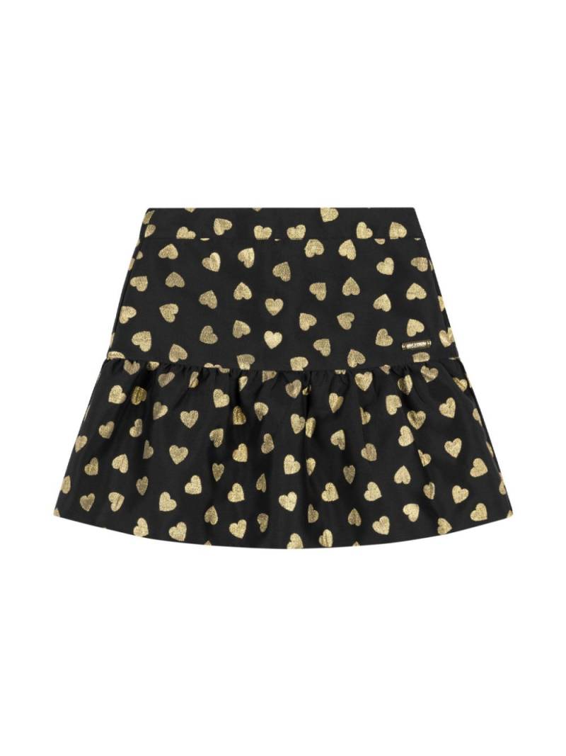 Moschino Kids heart-print skirt - Black von Moschino Kids