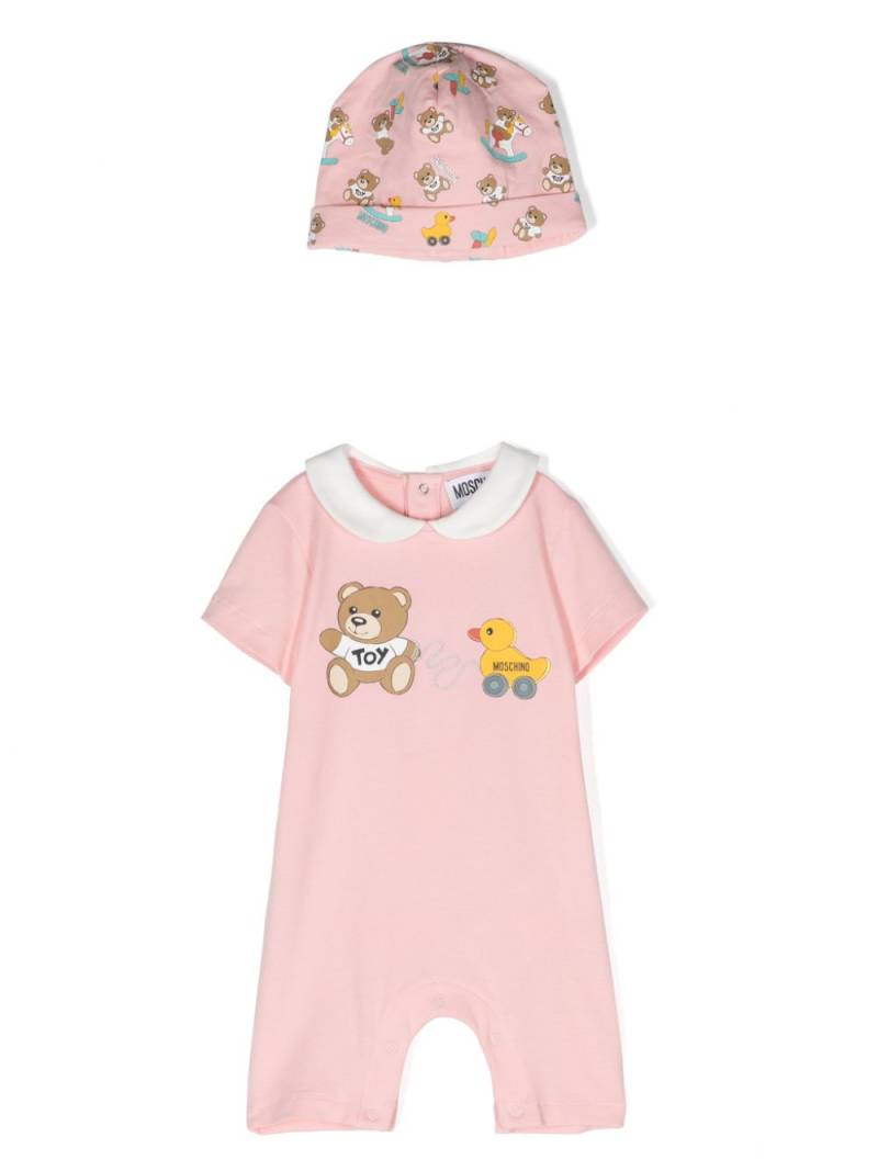 Moschino Kids illustration-print cotton babygrow set (set of two) - Pink von Moschino Kids