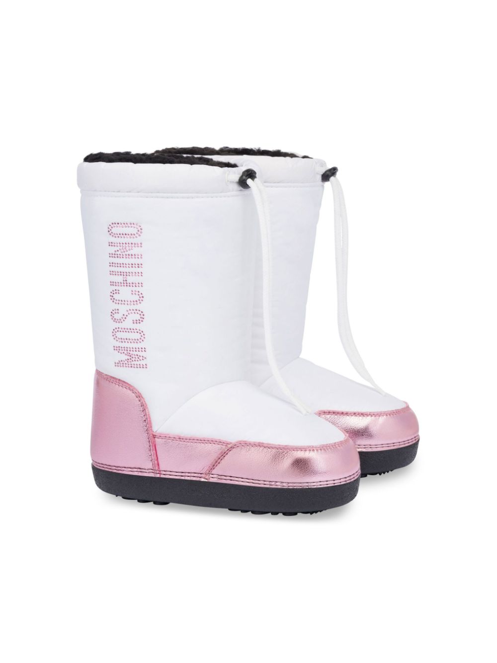 Moschino Kids logo-appliqué snow boots - White von Moschino Kids