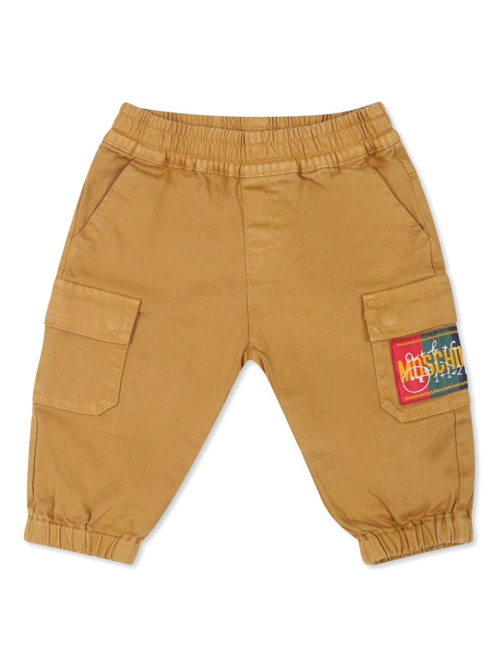 Moschino Kids logo-appliqué trousers - Neutrals von Moschino Kids