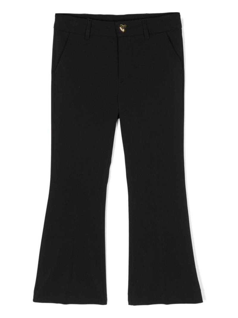 Moschino Kids logo-button trousers - Black von Moschino Kids