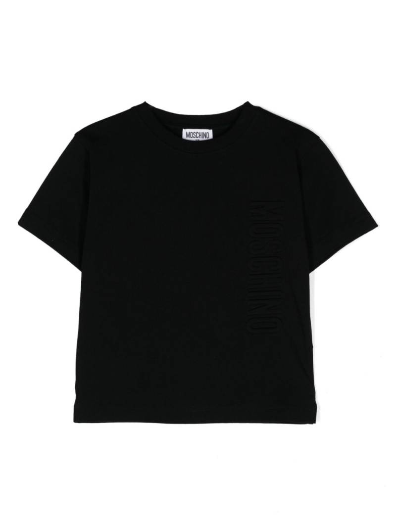 Moschino Kids logo-embossed cotton T-shirt - Black von Moschino Kids