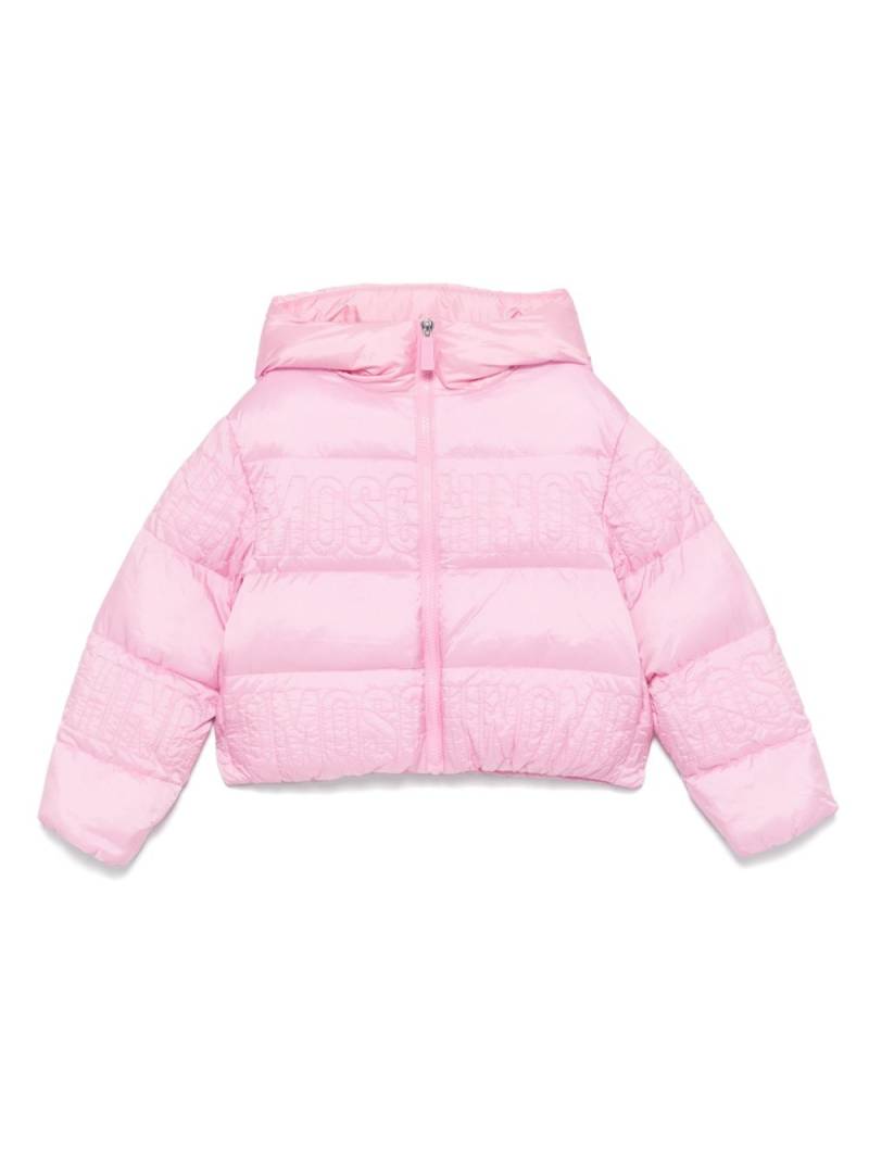 Moschino Kids logo-embroidered jacket - Pink von Moschino Kids