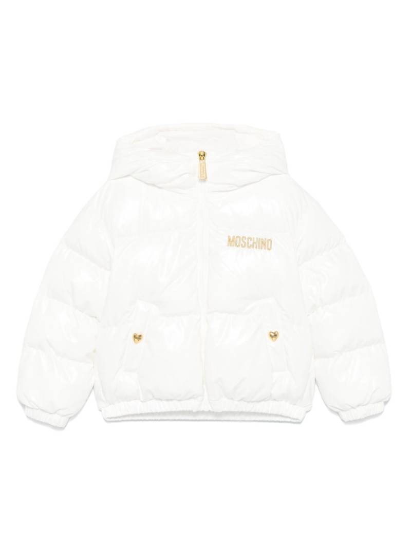 Moschino Kids logo-embroidered jacket - White von Moschino Kids