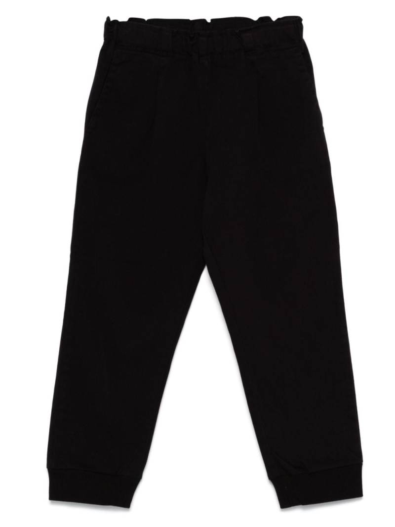 Moschino Kids logo-embroidered trousers - Black von Moschino Kids