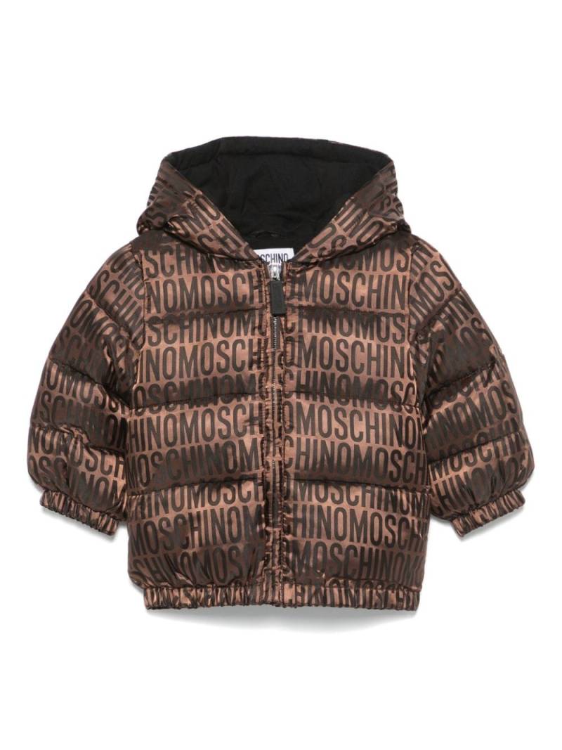 Moschino Kids logo-jacquard jacket - Brown von Moschino Kids