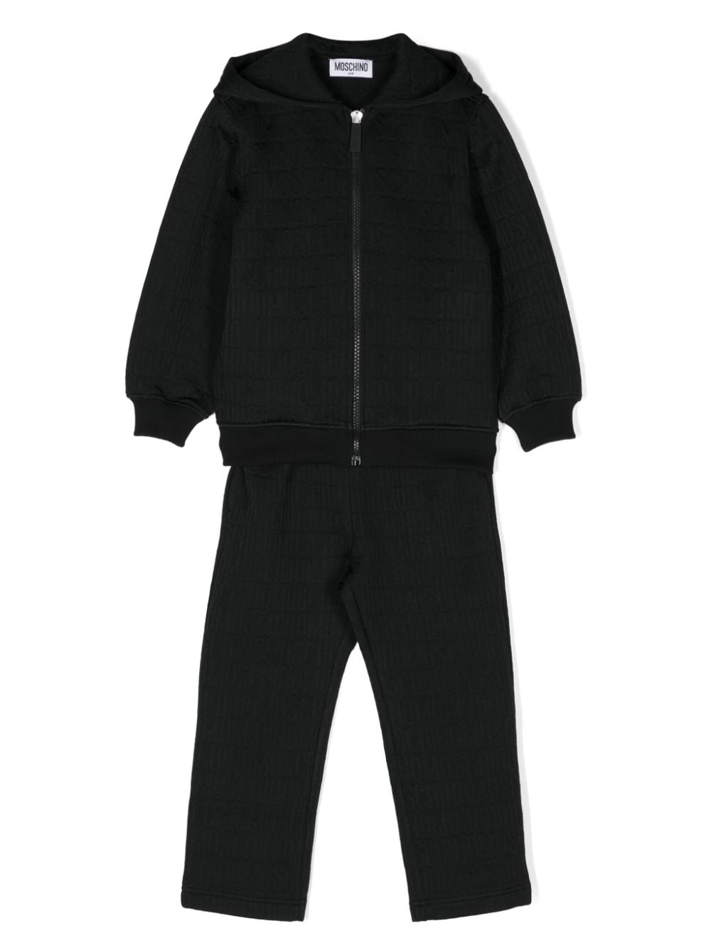 Moschino Kids logo-jacquard tracksuit set - Black von Moschino Kids