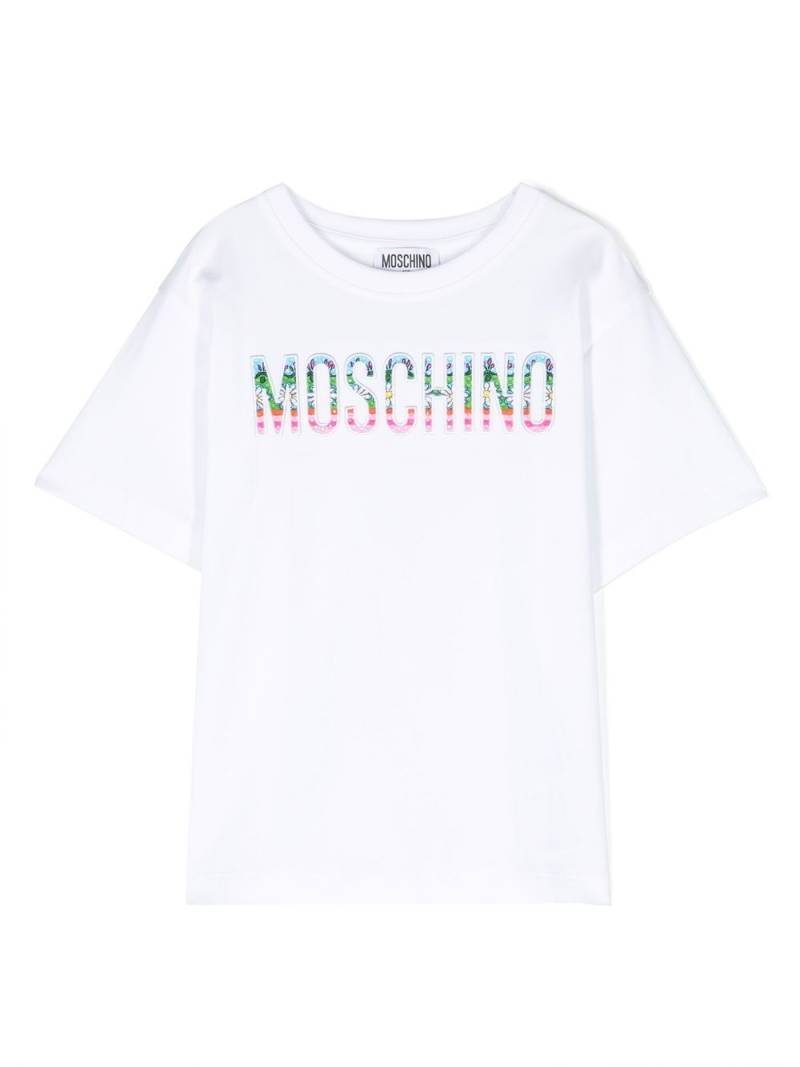 Moschino Kids logo-patch T-shirt - White von Moschino Kids