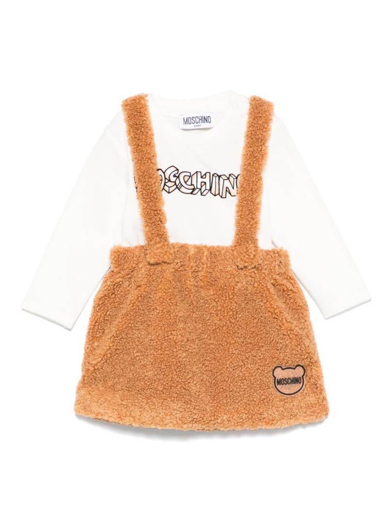 Moschino Kids logo-patch skirt set - White von Moschino Kids