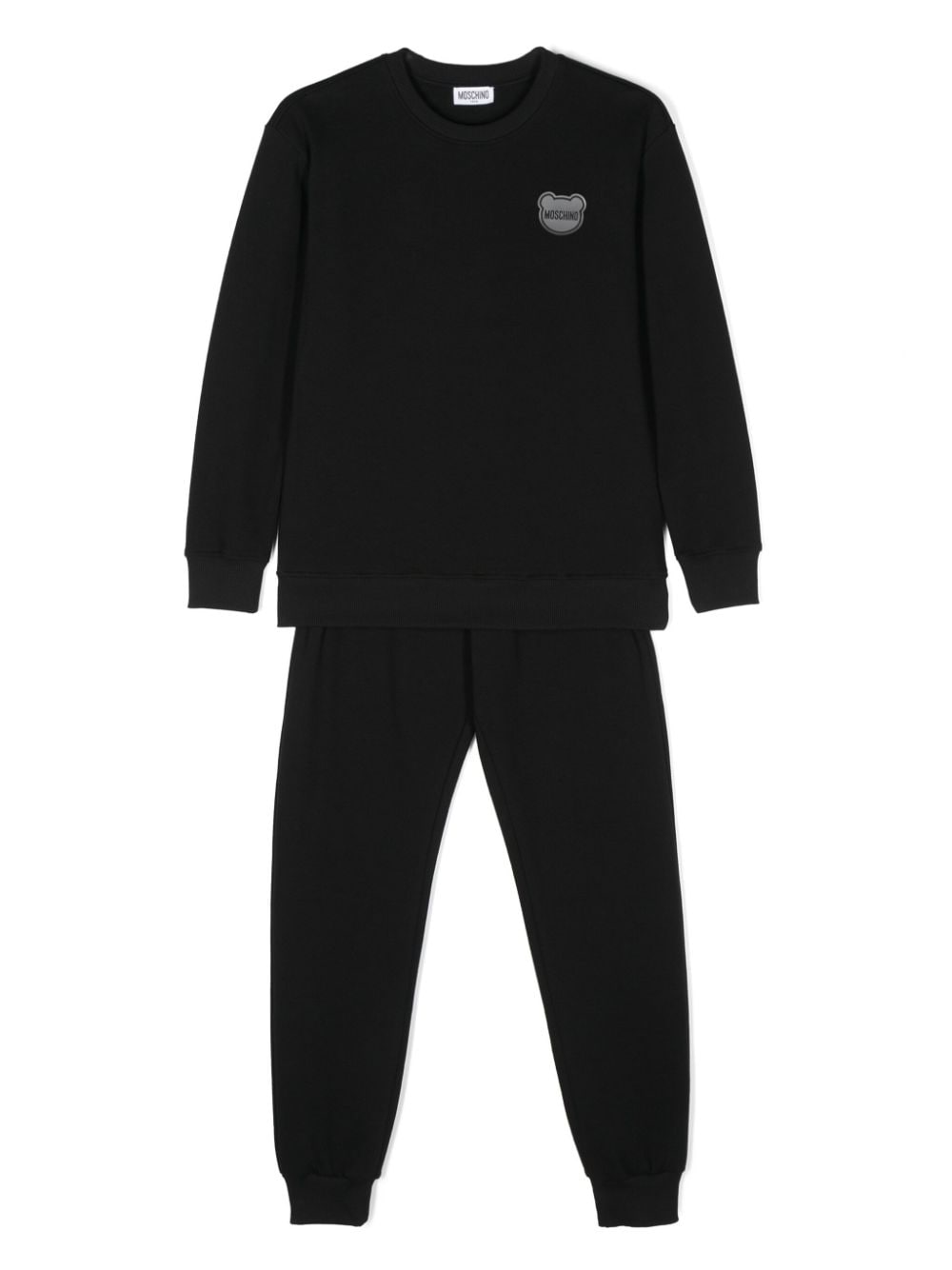 Moschino Kids logo-patch tracksuit - Black von Moschino Kids