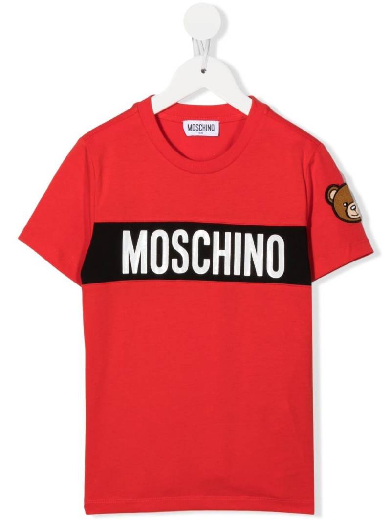 Moschino Kids logo-print T-shirt - Red von Moschino Kids