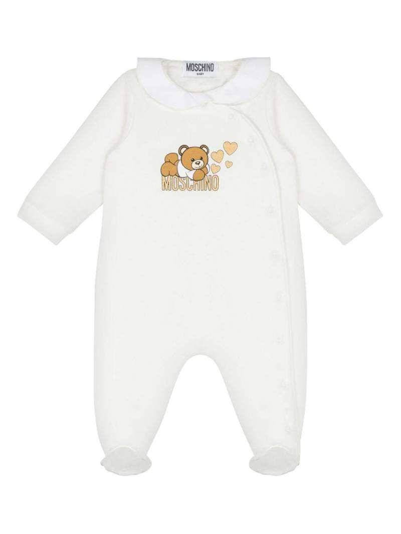 Moschino Kids logo-print babygrow - White von Moschino Kids