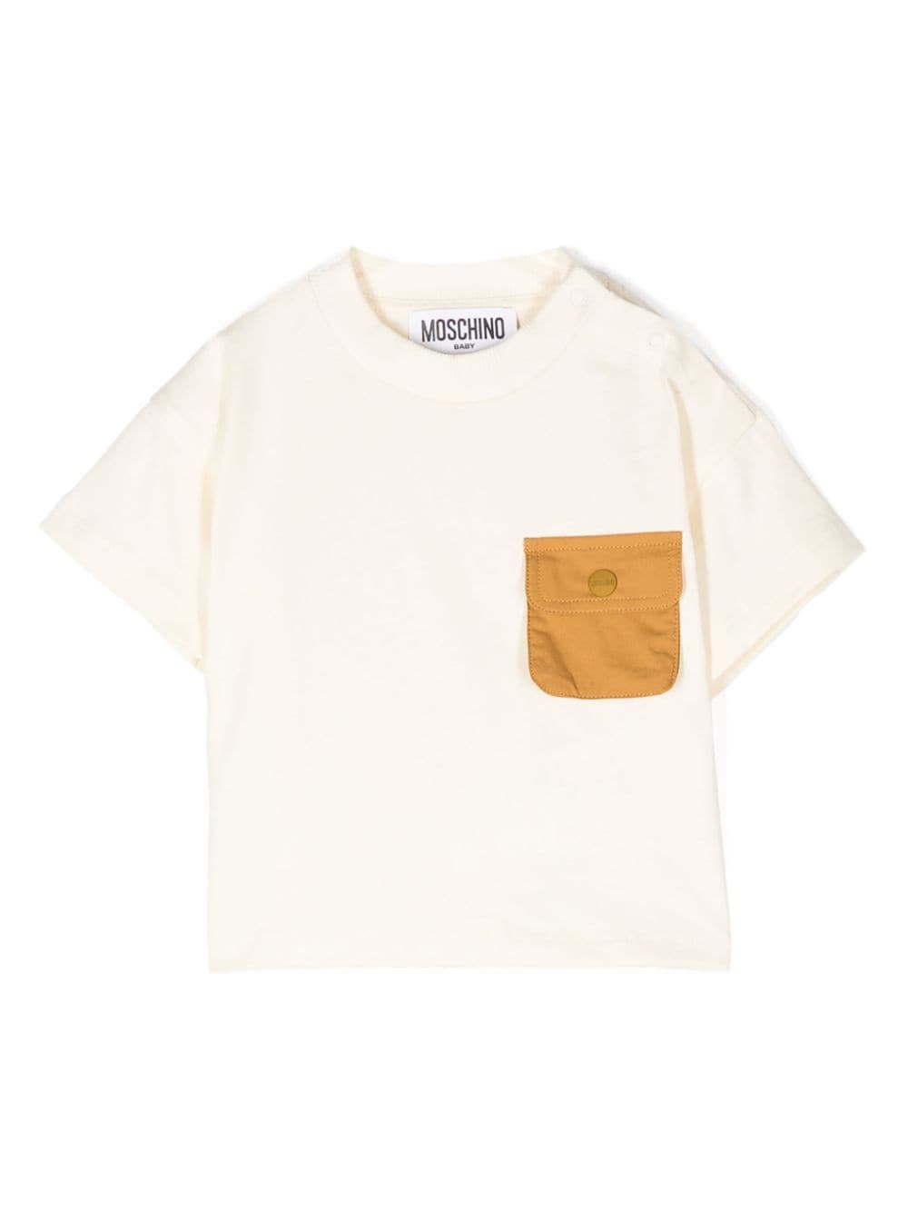 Moschino Kids logo-print cotton T-shirt - Neutrals von Moschino Kids