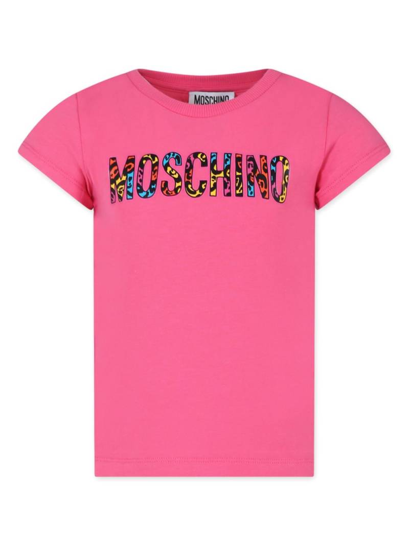 Moschino Kids logo-print cotton T-shirt - Pink von Moschino Kids