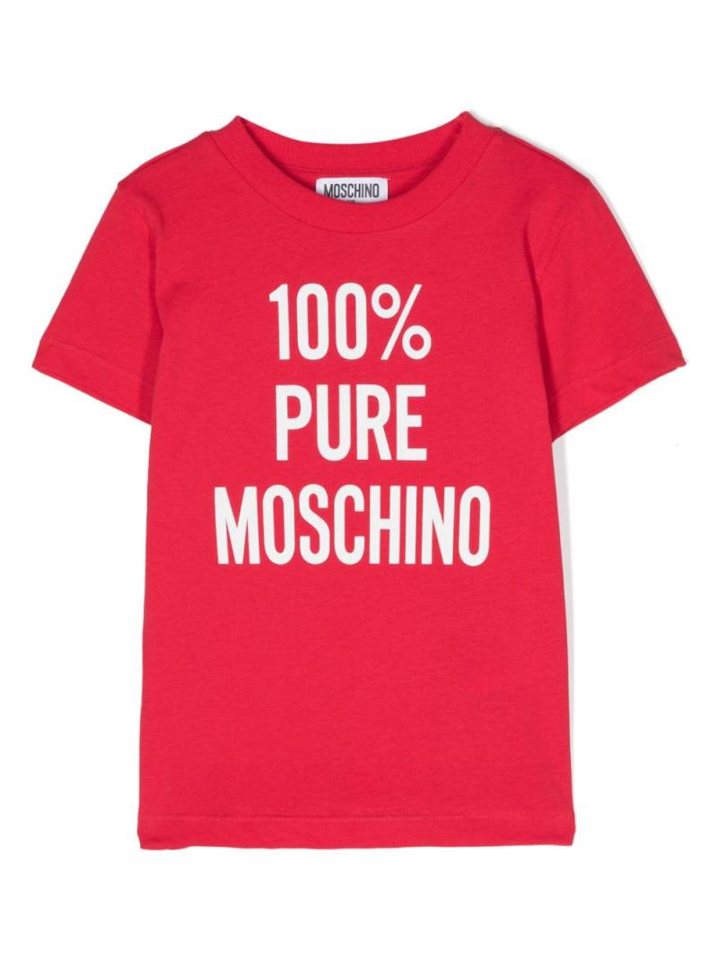 Moschino Kids logo-print cotton T-shirt - Red von Moschino Kids