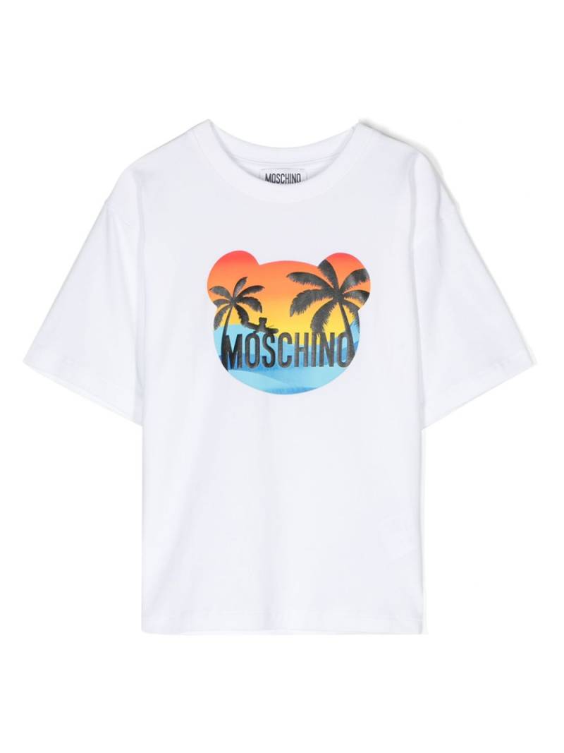 Moschino Kids logo-print cotton T-shirt - White von Moschino Kids