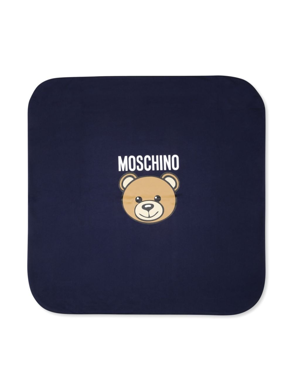 Moschino Kids logo-print cotton blanket - Blue von Moschino Kids