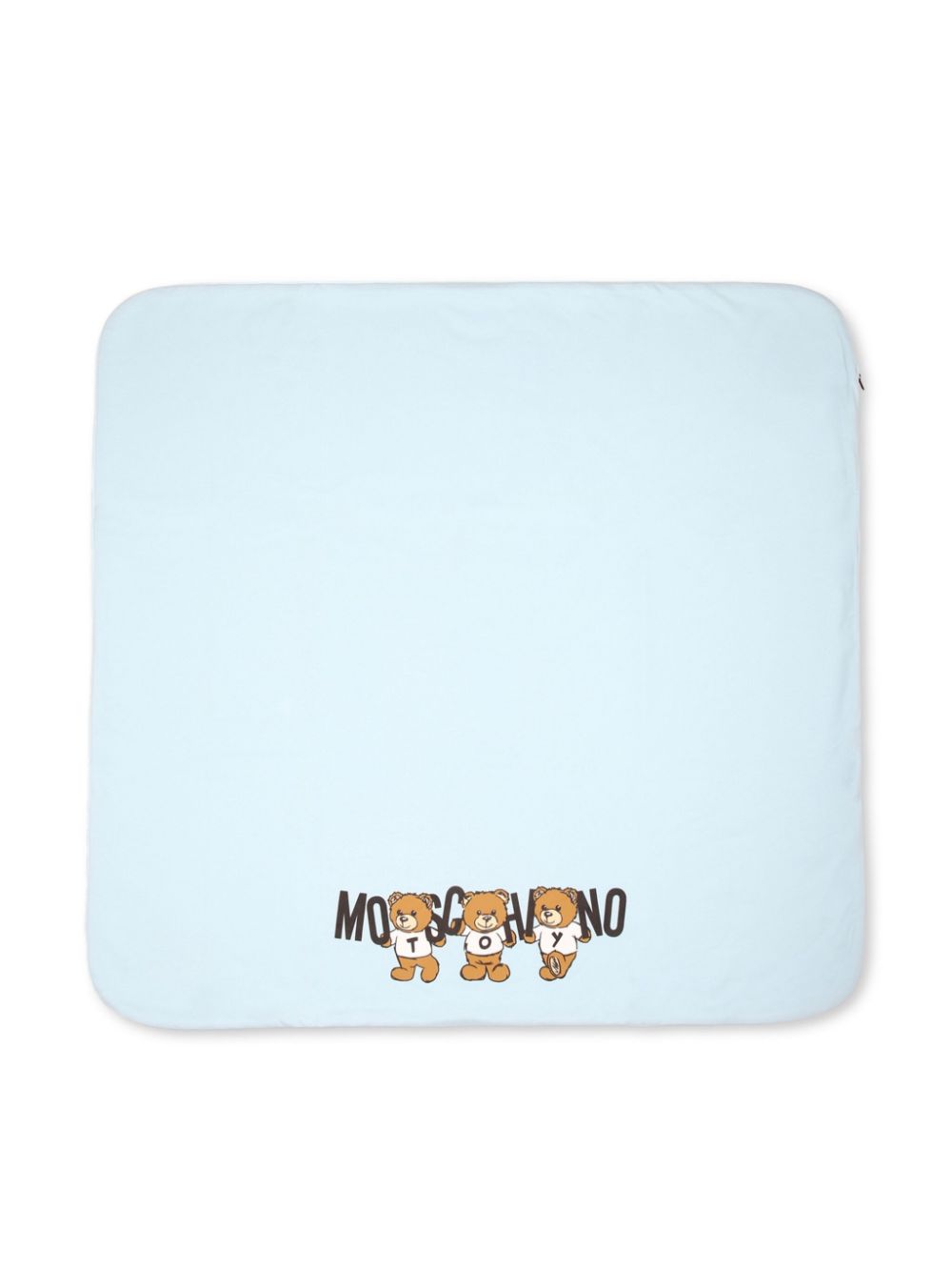 Moschino Kids logo-print cotton blanket - Blue von Moschino Kids