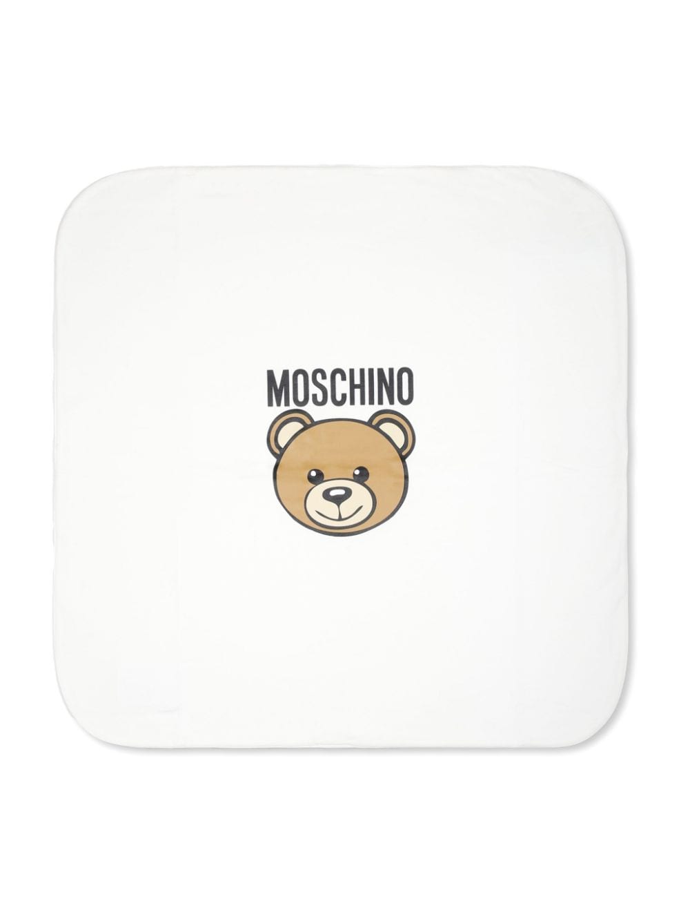 Moschino Kids logo-print cotton blanket - White von Moschino Kids