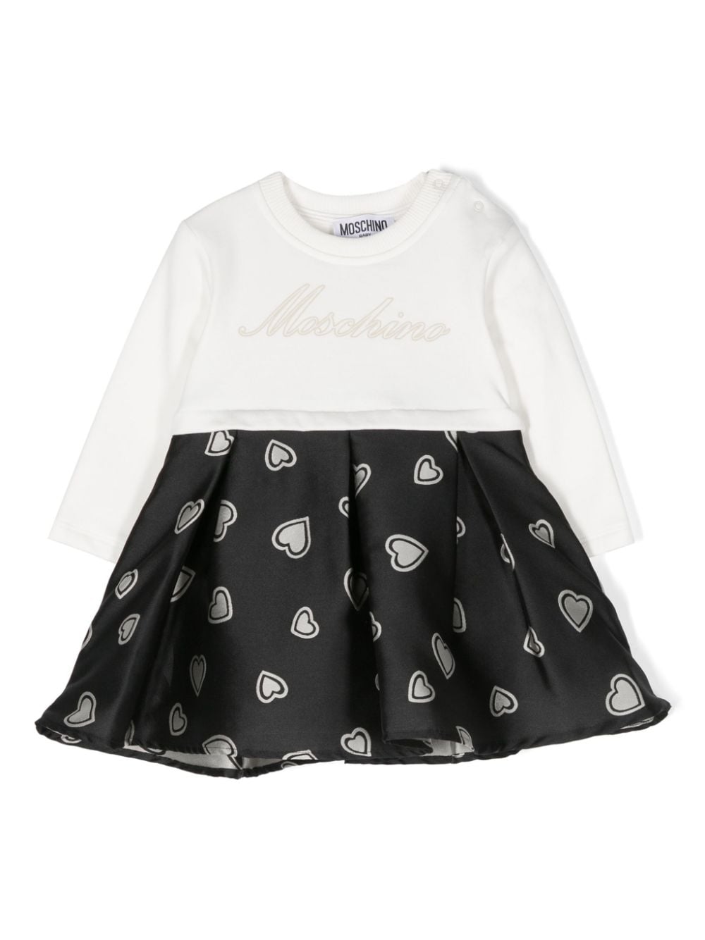 Moschino Kids logo-print cotton-blend dress - Black von Moschino Kids