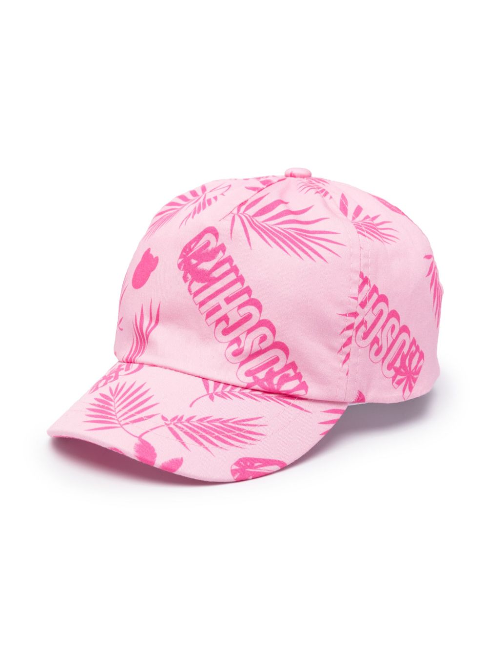 Moschino Kids logo-print cotton cap - Pink von Moschino Kids