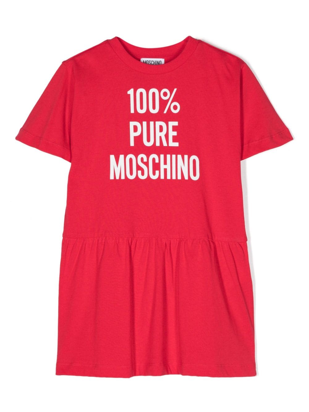 Moschino Kids logo-print cotton dress - Red von Moschino Kids