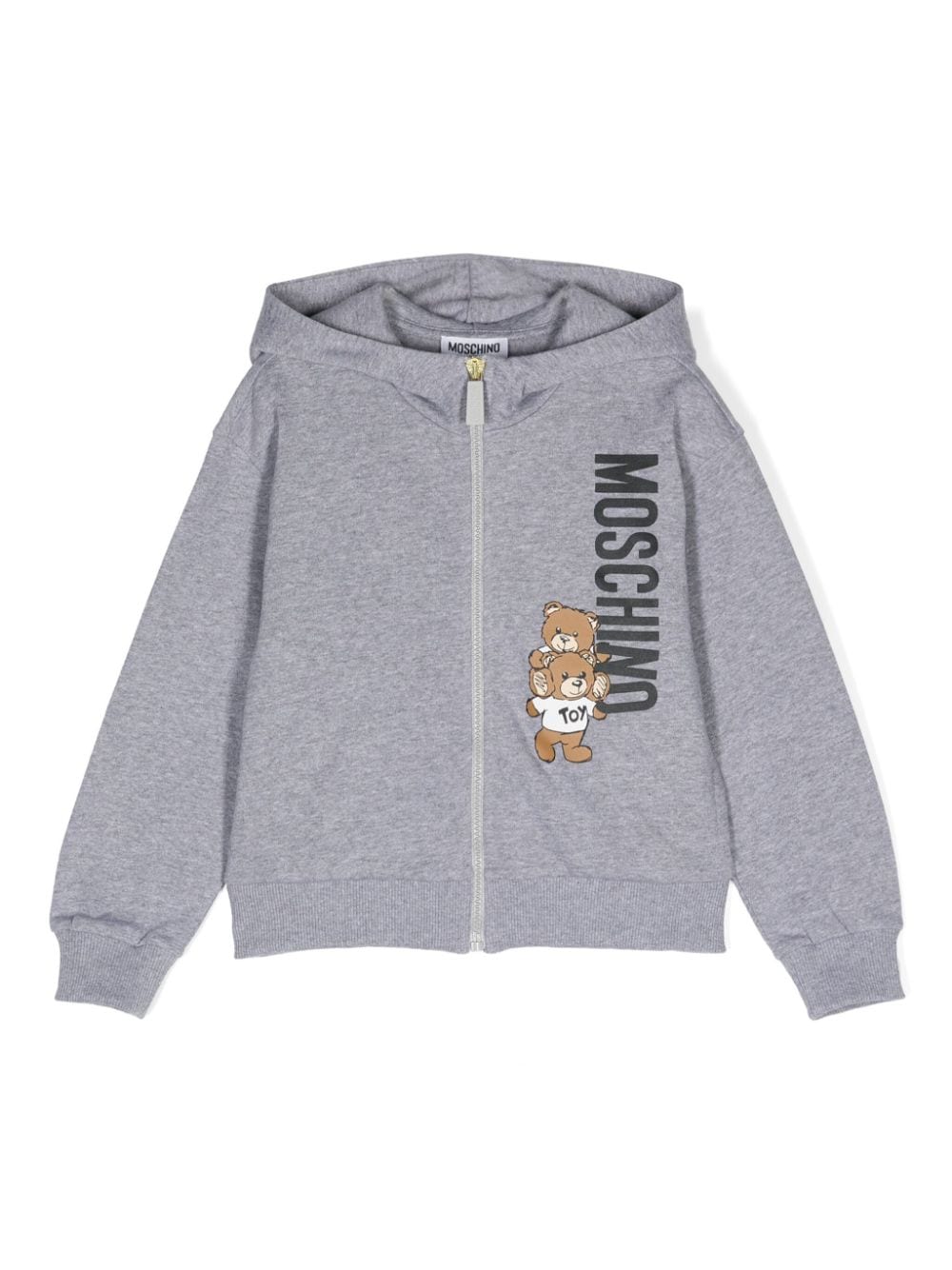 Moschino Kids logo-print cotton hoodie - Grey von Moschino Kids