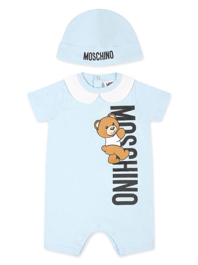 Moschino Kids logo-print cotton shorties set - Blue von Moschino Kids