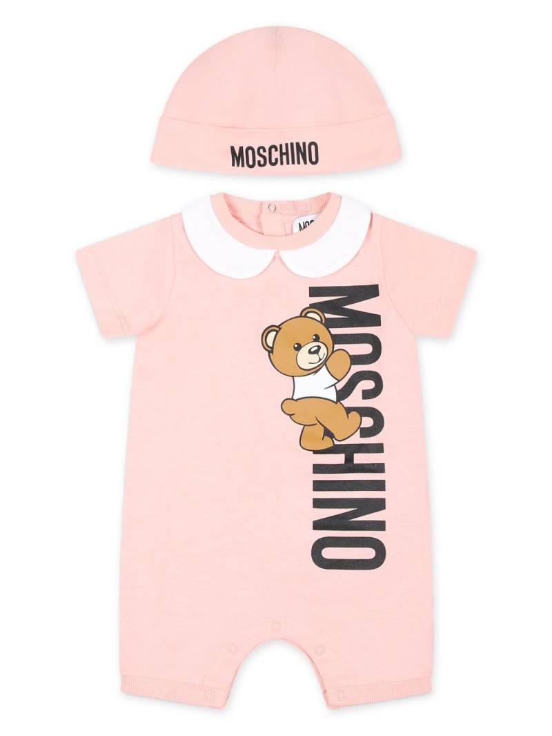 Moschino Kids logo-print cotton shorties set - Pink von Moschino Kids