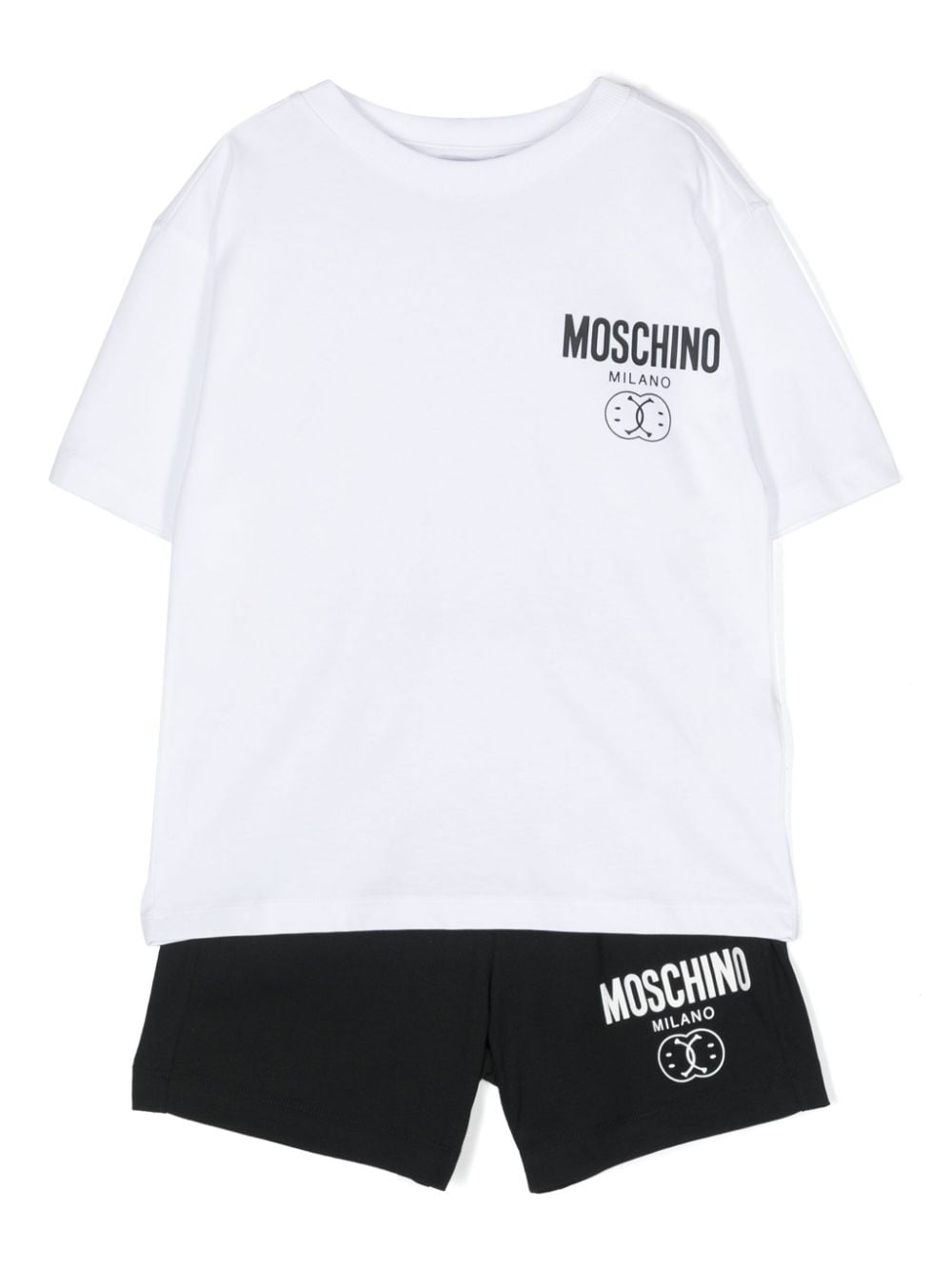 Moschino Kids logo-print cotton shorts set - Black von Moschino Kids