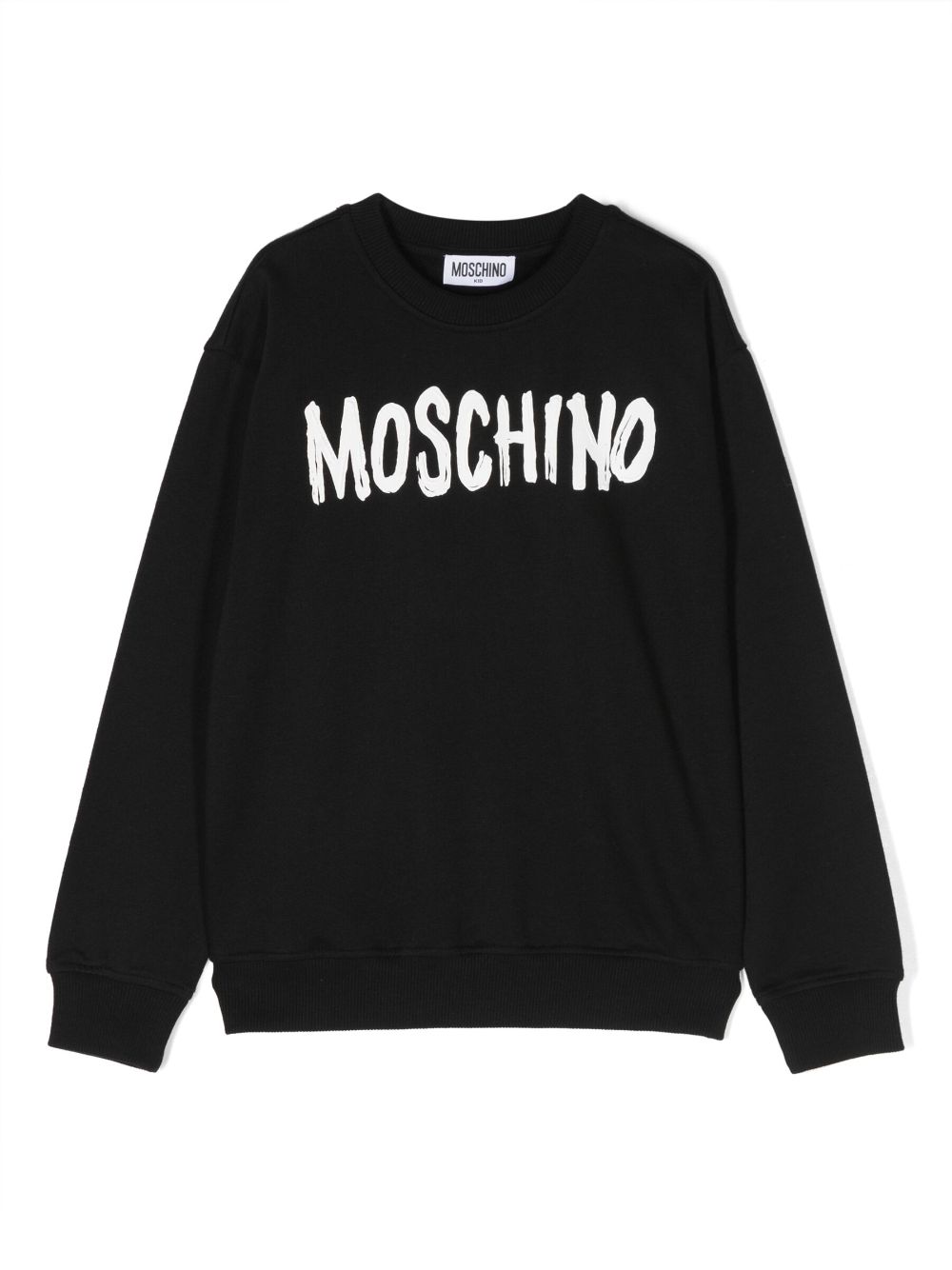 Moschino Kids logo-print cotton sweatshirt - Black von Moschino Kids