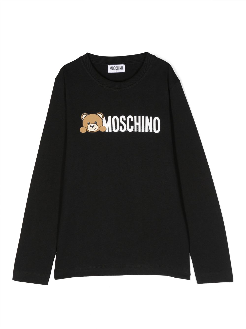 Moschino Kids logo-print cotton sweatshirt - Black von Moschino Kids