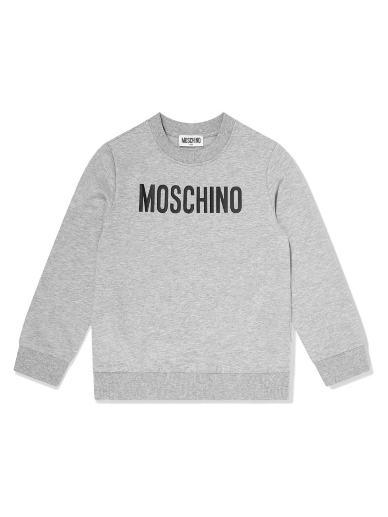 Moschino Kids logo-print cotton sweatshirt - Grey von Moschino Kids