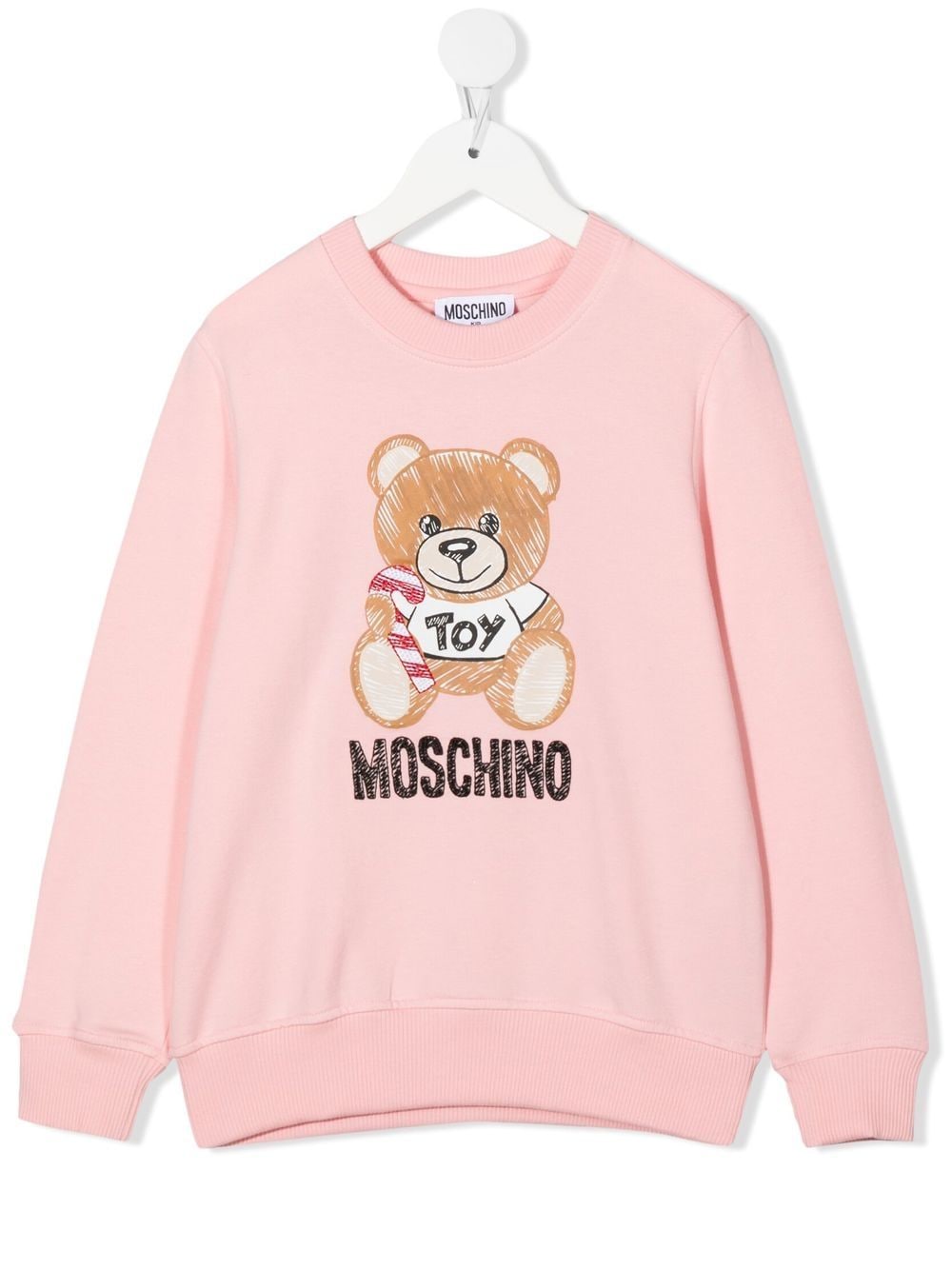 Moschino Kids logo-print cotton sweatshirt - Pink von Moschino Kids