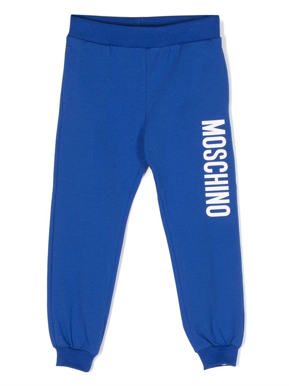 Moschino Kids logo-print cotton track pants - Blue von Moschino Kids