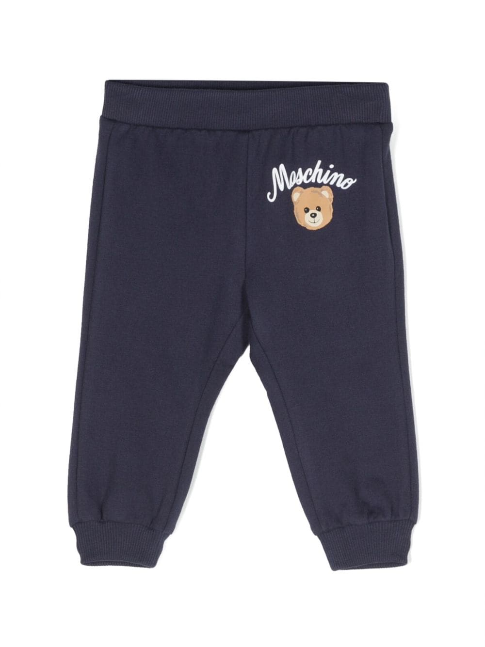 Moschino Kids logo-print cotton track pants - Blue von Moschino Kids