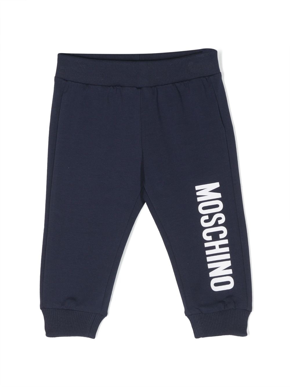 Moschino Kids logo-print cotton track pants - Blue von Moschino Kids