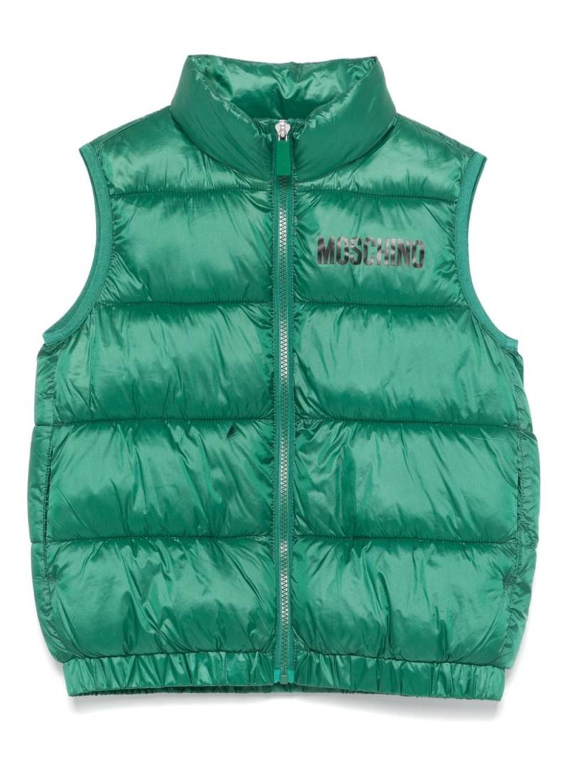 Moschino Kids logo-print gilet - Green von Moschino Kids