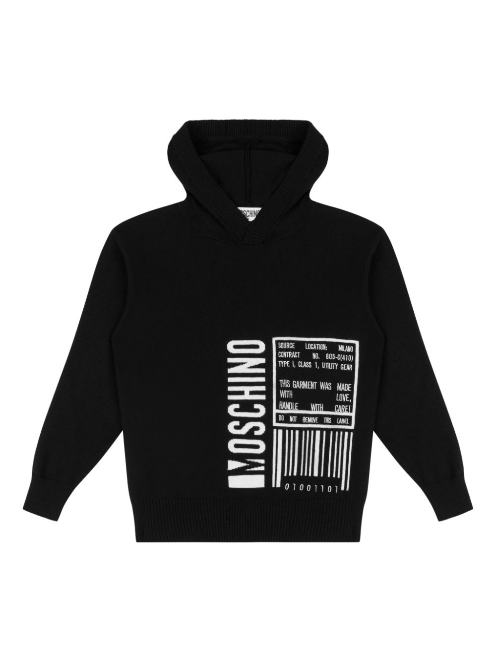 Moschino Kids logo-print hoodie - Black von Moschino Kids