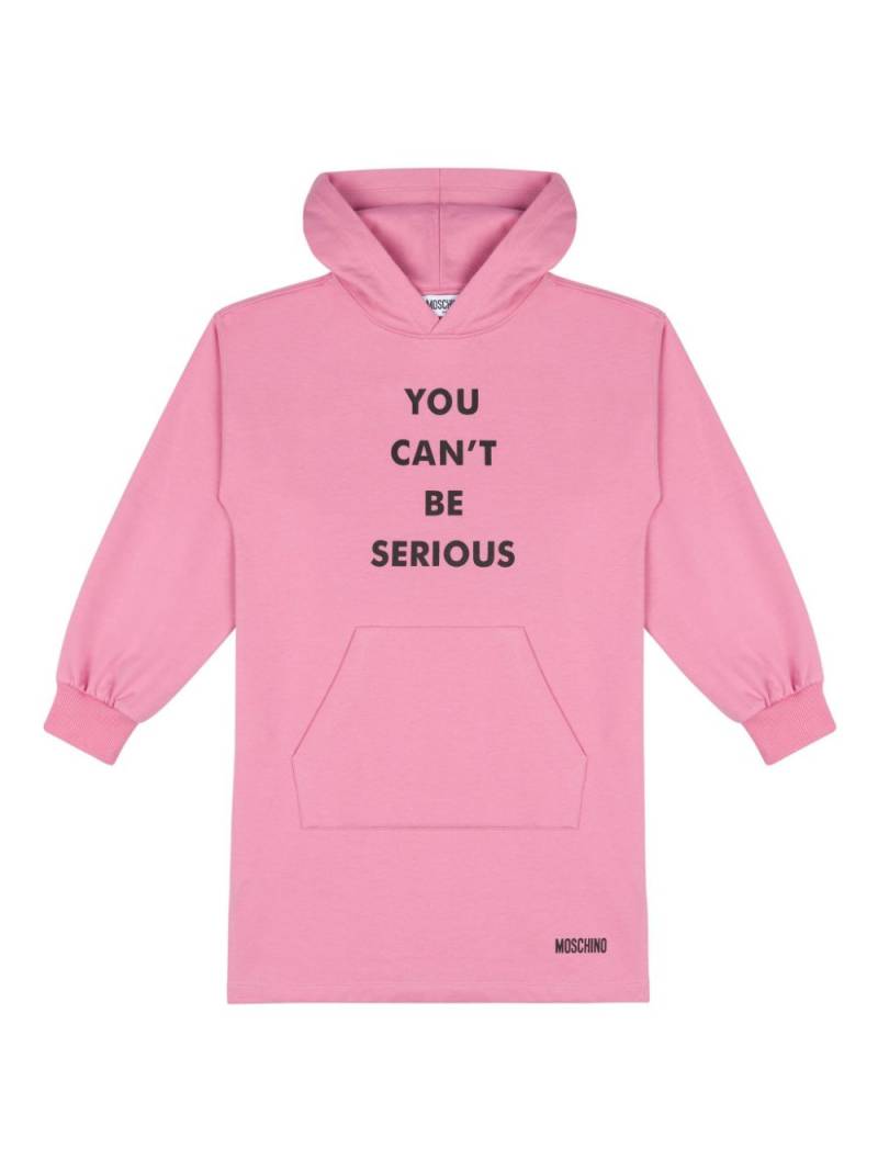 Moschino Kids logo print hoodie dress - Pink von Moschino Kids